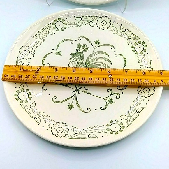 2 Scio Provinciale Dinner Plates. Rooster on Weathervane. Vintage 1960s - Picture 4 of 4